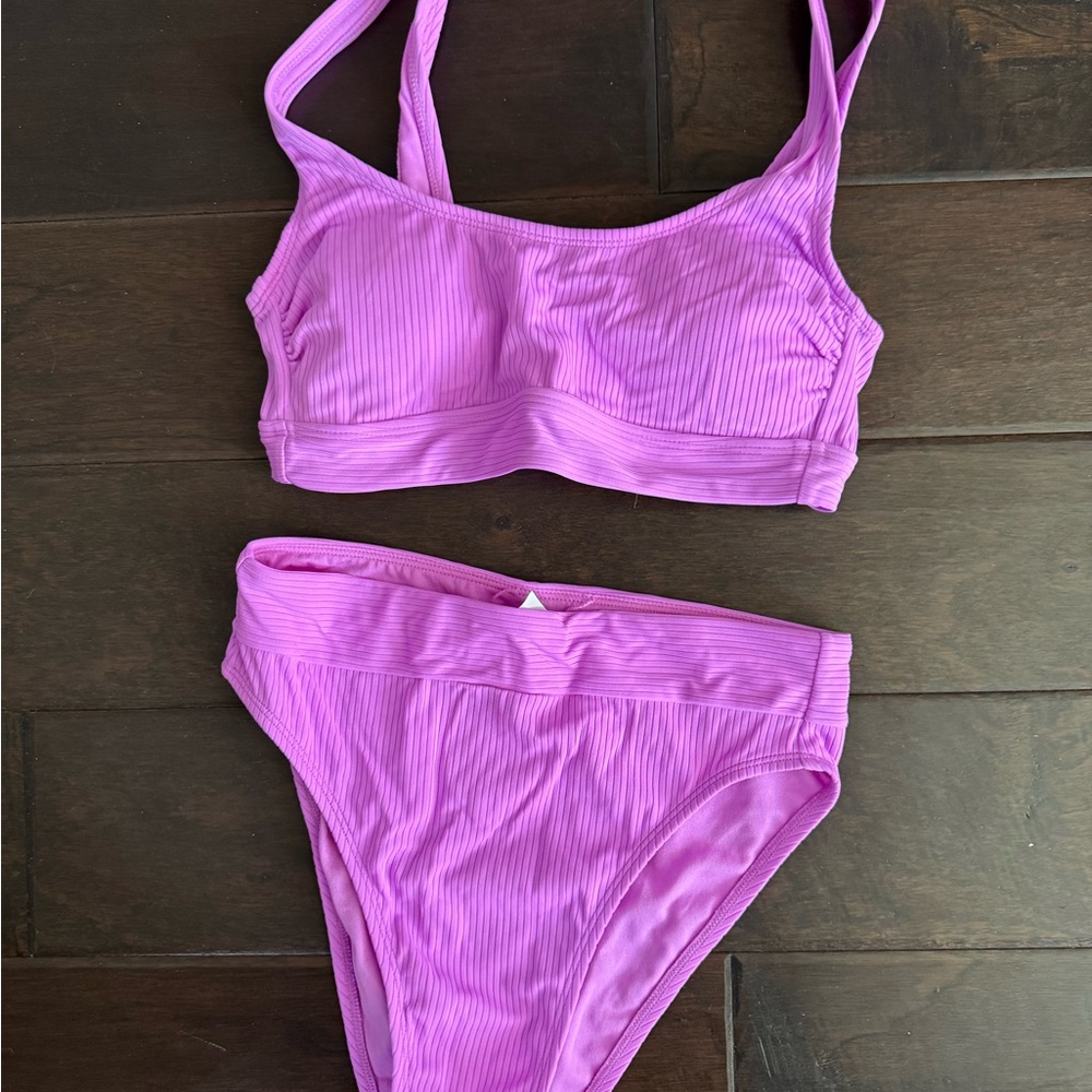 Vibrant Purple Stoney clover lane Bikini Set size small orchid color